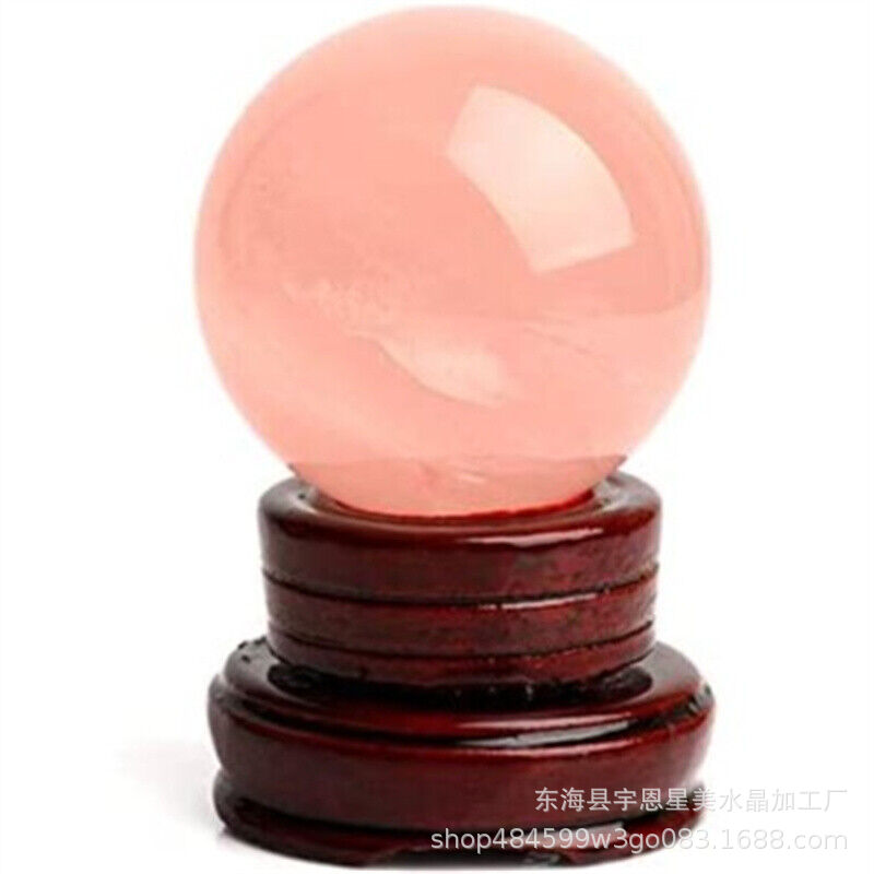 天然粉晶球摆件粉水晶芙蓉晶水晶原石打磨家居办公摆件批发厂家