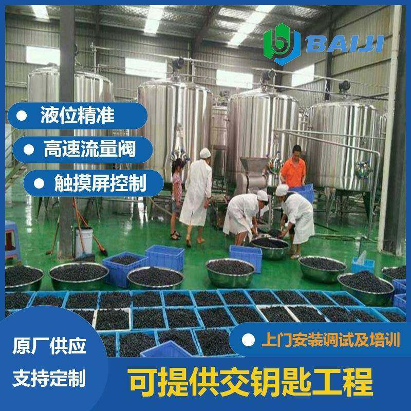 百吉小型瓶装石榴汁饮料热灌装全自动果汁饮料加工设备