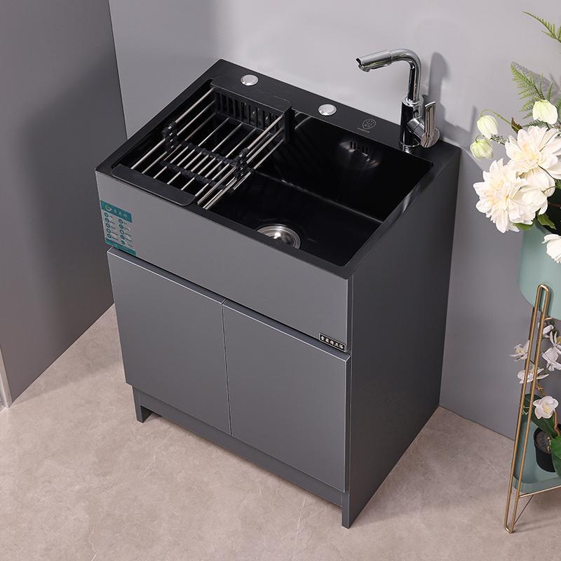 不锈钢水槽柜厨房小户型浴室柜蜂窝铝洗碗池洗菜盆落地家用阳台柜