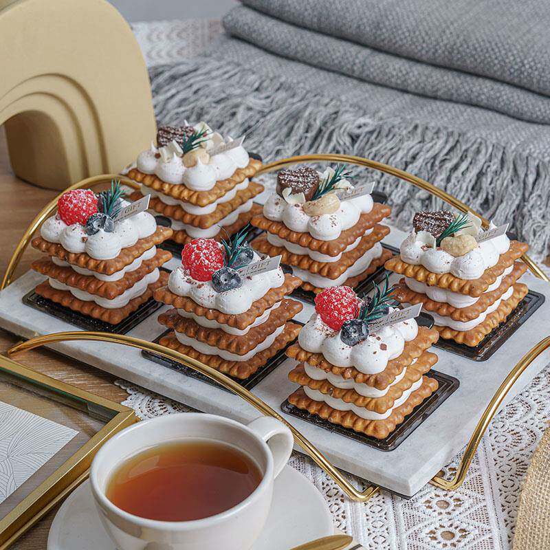 彷真蛋糕模型水果假夹心饼干 干甜品台生日装饰场景布置婚礼拍照