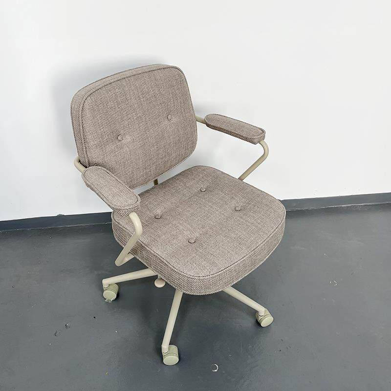 亚麻布艺电脑椅子阿勒夫耶平替升降舒适久坐办公学习书桌书房转椅