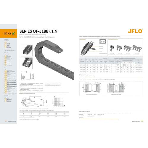 JFLO半封闭内侧打开尼龙拖炼坦克炼J18BF.1.N18*18*25*37*50