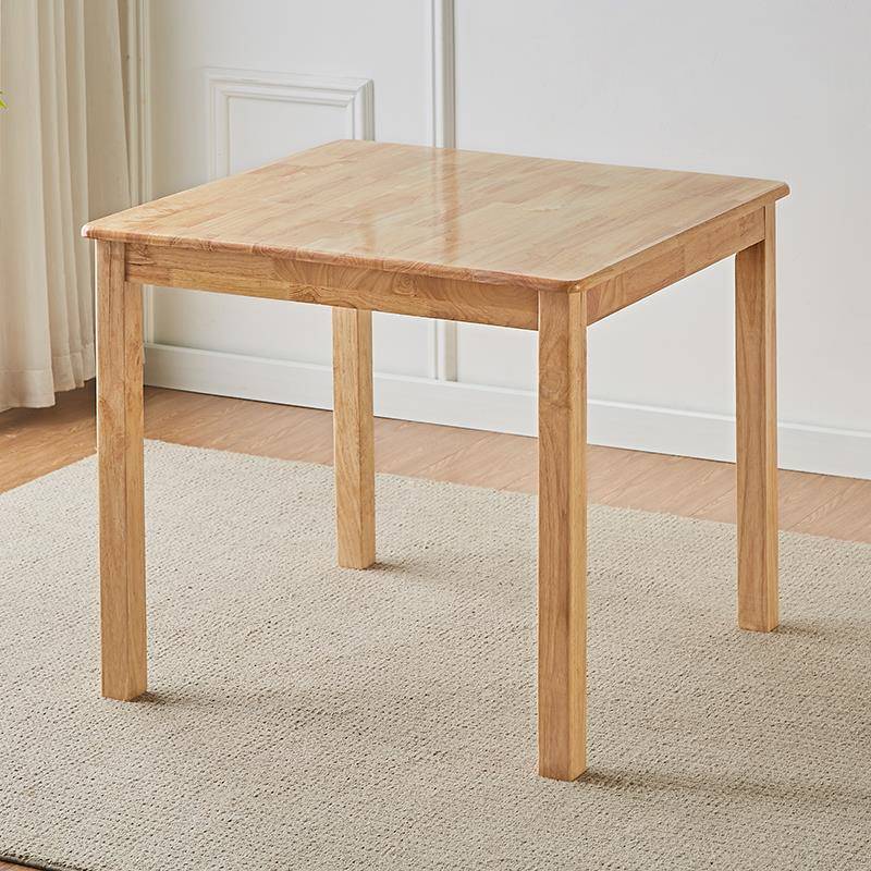 实木餐桌小户型橡木方桌家用棋牌桌四方八仙桌长方形一桌四椅组合