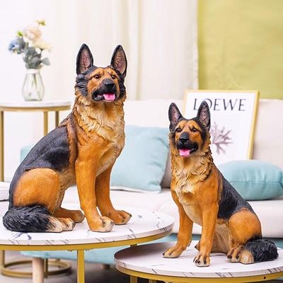 狗摆件招财客厅落地树脂工艺品仿真德牧家居摆设看家狗玄关吉祥物