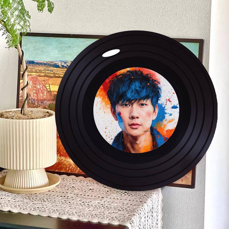 林俊杰可定制黑胶唱片创意桌面摆件ins覆古朋友生日礼品礼物