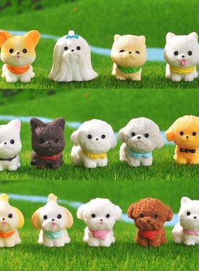 微缩可爱迷你小狗柯基名犬模型摆件桌面工位电脑装饰治愈系小物件