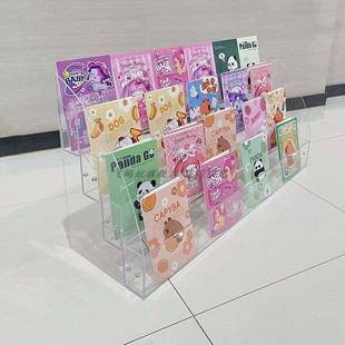 亚克力本册架书本架透明本子展示架阶梯超市文具店收纳置物书本架