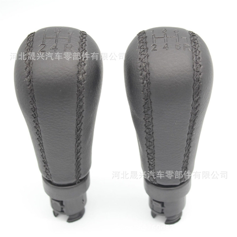 适用沃尔沃S60 S80 V70 II XC70II手缝真皮排挡杆手球换挡手柄5/6