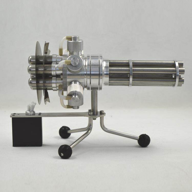 启星斯特林6缸发动机模型转缸模型加特林式引擎模型