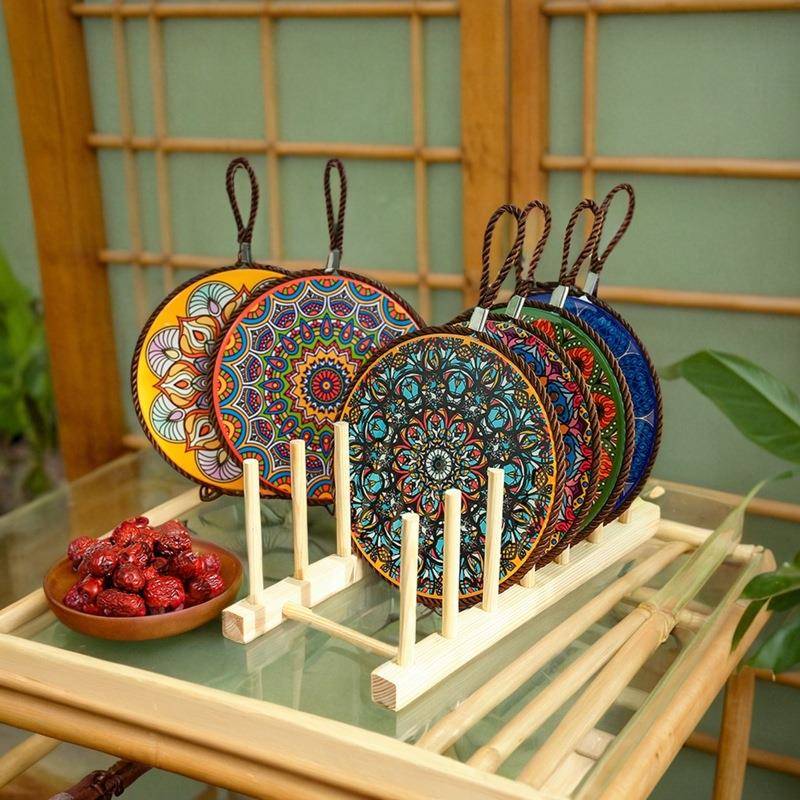 餐桌垫家用碗垫双层软木隔热垫砂锅垫陶瓷餐盘垫防烫北欧风情泓纳