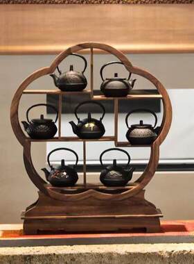 家用复古茶壶7件套装无涂层煮茶壶茶具铸铁茶壶户外围炉煮茶具