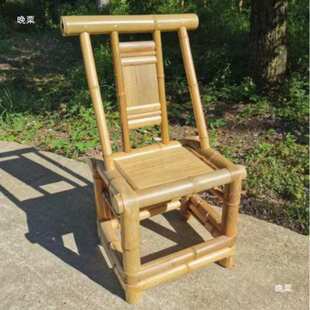 老式竹椅子靠背椅质量好新款家用阳台户外民宿农家乐休闲凳纯手工