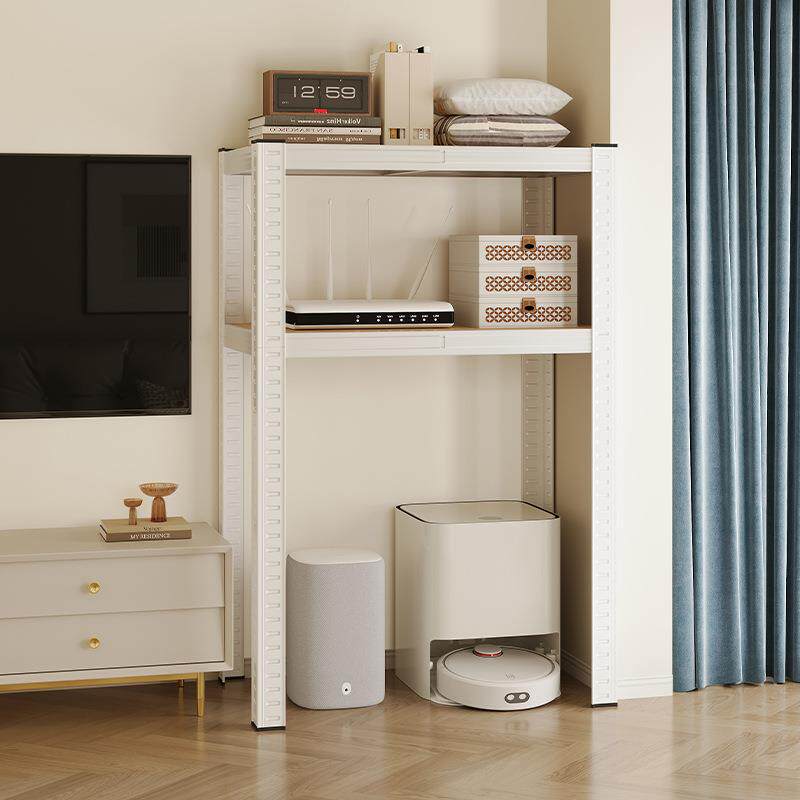 扫地机器人上方置物架落地家用展示收纳柜客厅饮水机下空钢制书架