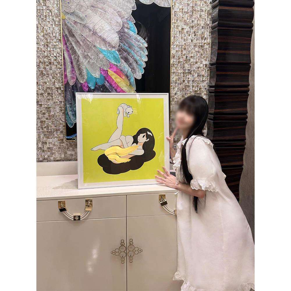 天野健《美与爱女神维纳斯》客厅装饰画卡通趣味壁画小众艺术挂画