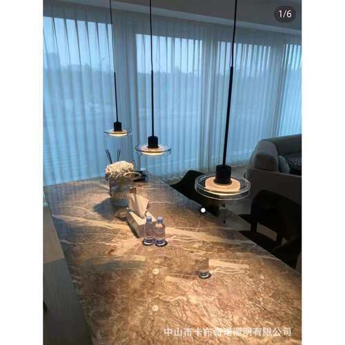现设计师极简餐厅吊灯北欧后现简约创意玻璃吧台头餐桌吊灯