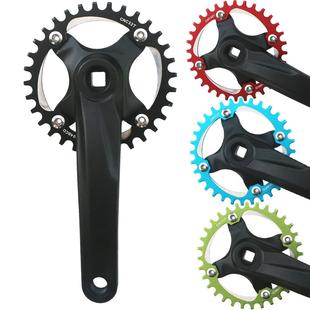 IXF自行车曲柄山地车非一体曲柄牙盘175mm改装 单盘32t3638齿