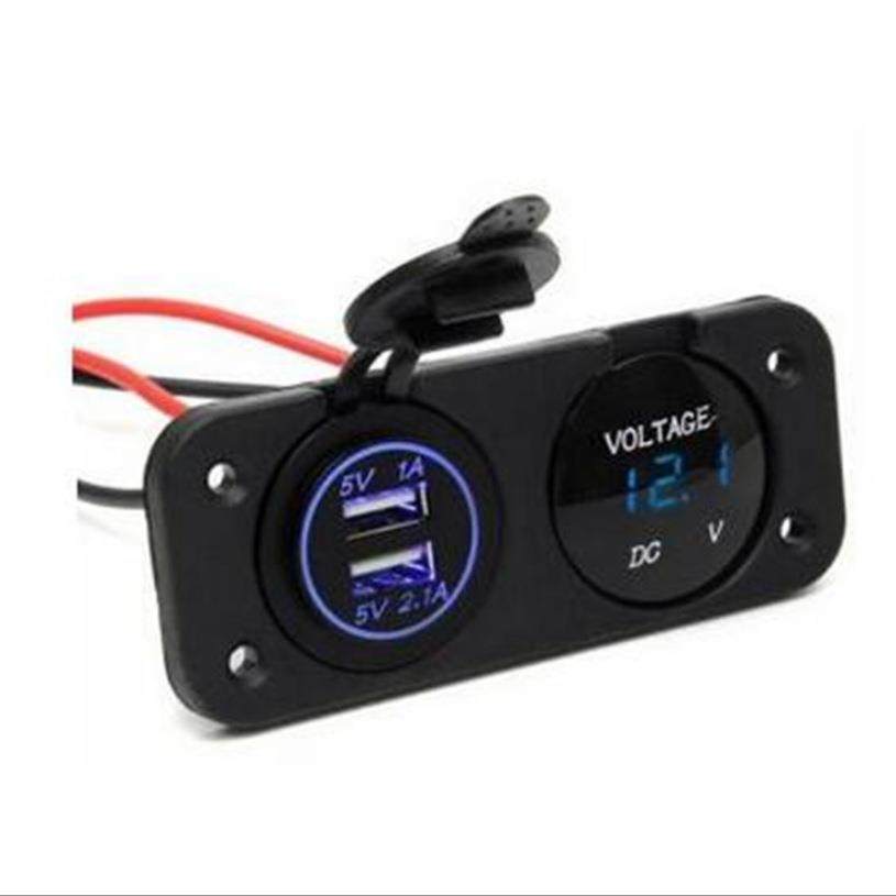 汽车船艇改装双孔板充电器组合DC12-24V3.1A双USB充电器+电压表,畜牧/养殖物资,畜牧/养殖器械,淘宝优惠券,粉丝福利购,淘宝优惠卷