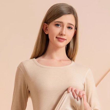 SNOW FLYING/雪中飞男女情侣保暖套装2025秋冬羊绒蚕丝双面磨毛F2