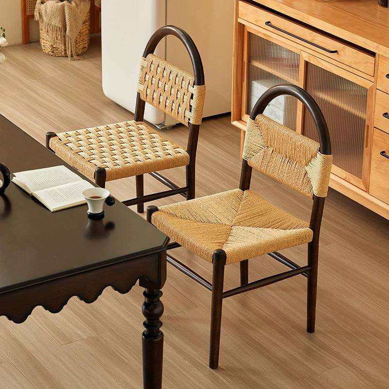 薇薇安椅子中古设计师绳编餐椅诧寂风民宿西餐厅实木靠背椅子家用,农用物资,其他肥料,淘宝优惠券,粉丝福利购,淘宝优惠卷