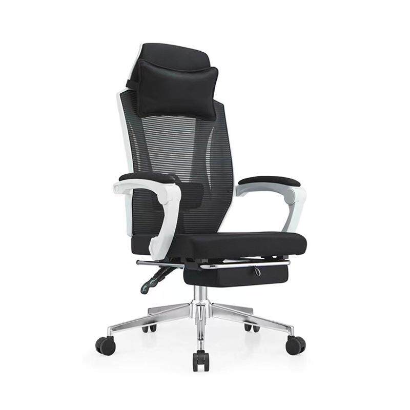 简约舒适可躺带枕头会议室人体工学椅电脑椅带脚踏海绵坐垫办公椅