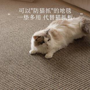日式茶室地毯客厅2024新款摄影棚沙发卧室床边猫抓板地垫仿剑麻