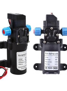 水泵Dc12V60W微型电动薄膜水泵自动开关5L/Min高压洗车喷淋水泵