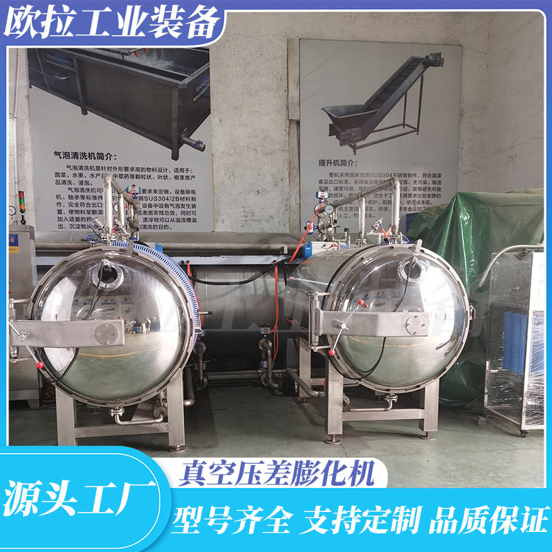 香蕉片真空膨化机器菠萝蜜脆片加工设备虾条真空膨化干燥设备