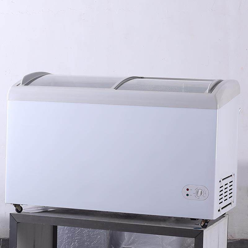 太阳能直流圆弧冷柜压缩机车载冰箱308L大容量高品质直销