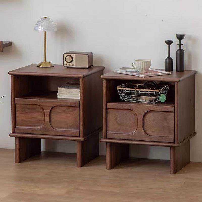 北欧实木黑胡桃木床头柜现代简约樱桃木小户型卧室抽屉储物床边柜,农用物资,其他肥料,淘宝优惠券,粉丝福利购,淘宝优惠卷