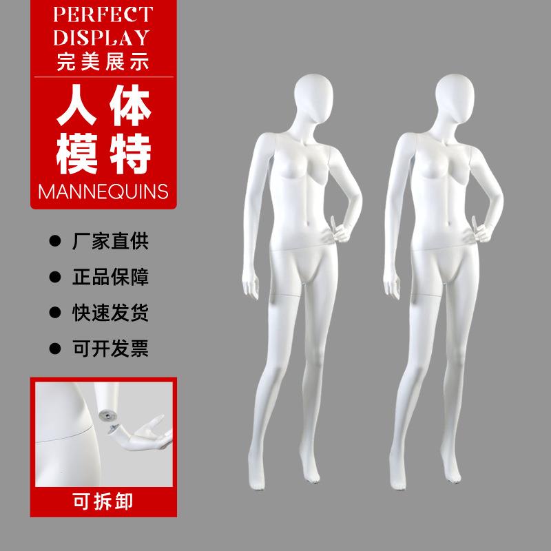 服装人体模特展示架橱窗白色女模特全身服装道具模特假人供应