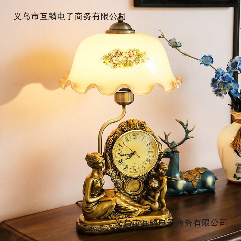 欧式卧室古风温馨复古客厅书房主卧老人床头台灯美式房间装饰台灯