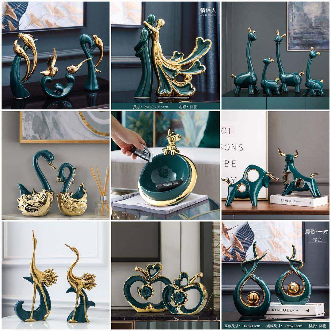 现代创意陶瓷花瓶客厅摆件电视柜美式干插花瓷器创意家居饰品,收纳整理,烫衣板及配件,淘宝优惠券,粉丝福利购,淘宝优惠卷