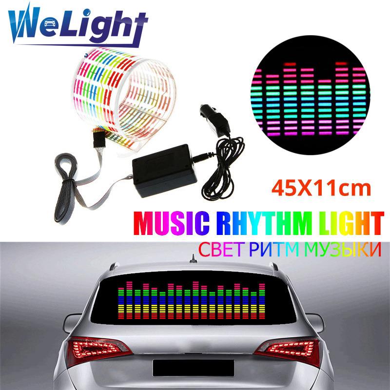汽车LED声控音乐节奏灯后窗感应音响跳舞灯氛围灯汽车玻璃装饰灯
