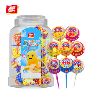 【直播推荐】雅客COCO奶龙联名天天棒水果味糖果棒糖罐装糖果525g