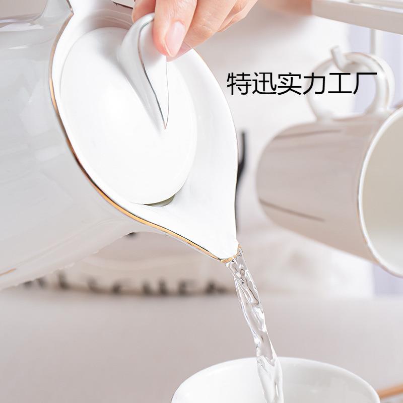 北欧家用陶瓷冷水壶杯具套装大容量凉水果汁花茶壶耐高温