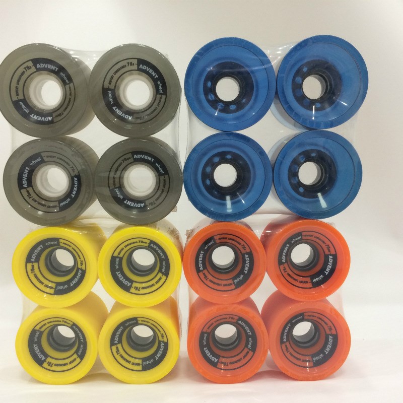 陆冲浪长板刷街软轮78A大鱼板小鱼板轮四轮滑板车65mm/70mm聚氨酯