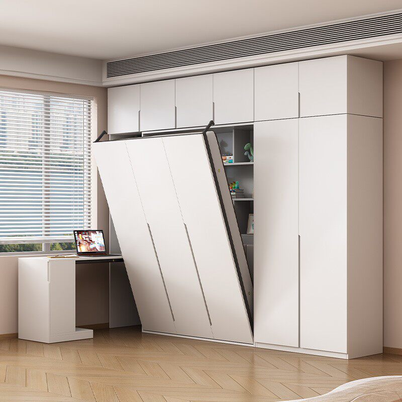 隐形床折叠正侧翻床上下翻书房翻转床衣柜一体床