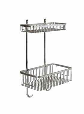长固ST-V4119D方形双层圆条网篮304不锈钢浴室置物架厨卫挂件