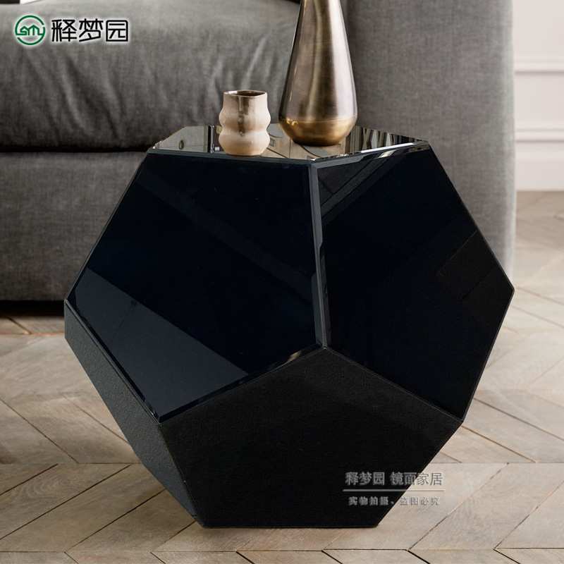 镜面角几小户型家用现代简约沙发边几茶几网红创意角几床头柜3139