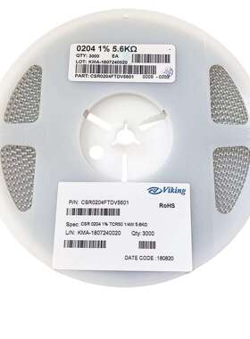 02041%5.6KΩ圆柱体贴片电阻ViKing光颉原装CSR0204FTDV1002