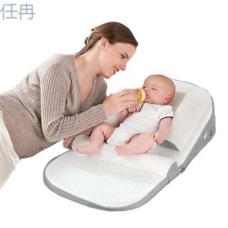 xKW婴儿防吐奶斜坡垫喂奶新生护脊椎防溢奶呛奶枕头宝宝防吐奶床