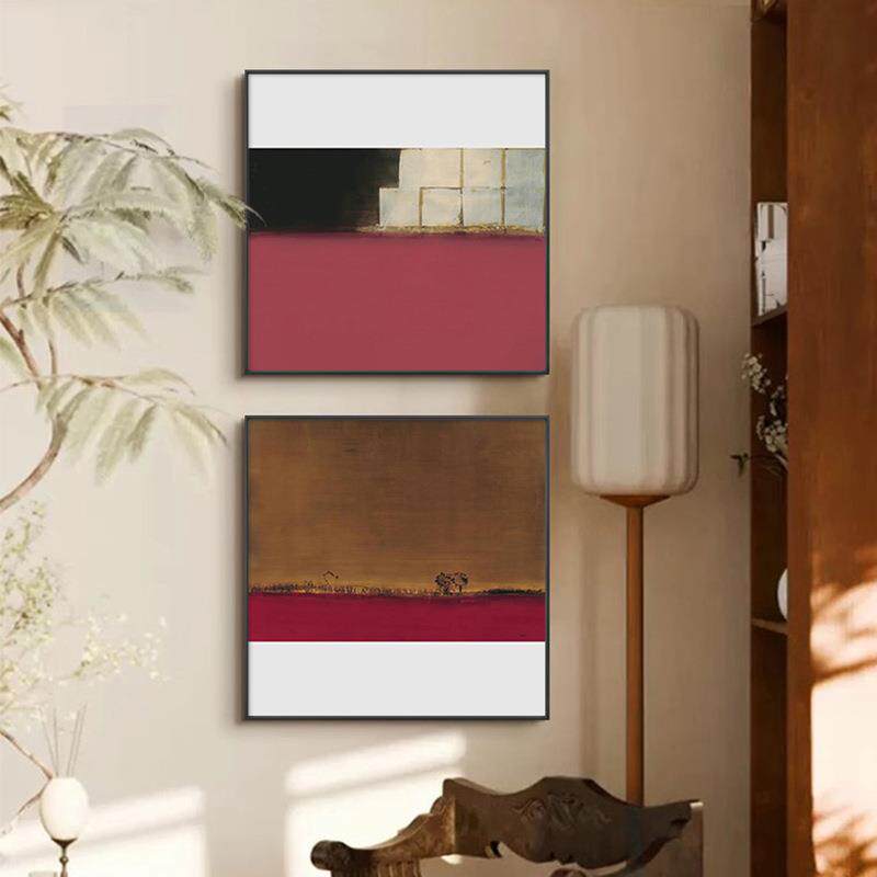 客厅轻奢沙发后现代简约装饰画书房酒店床头抽象壁画样板间桌面画