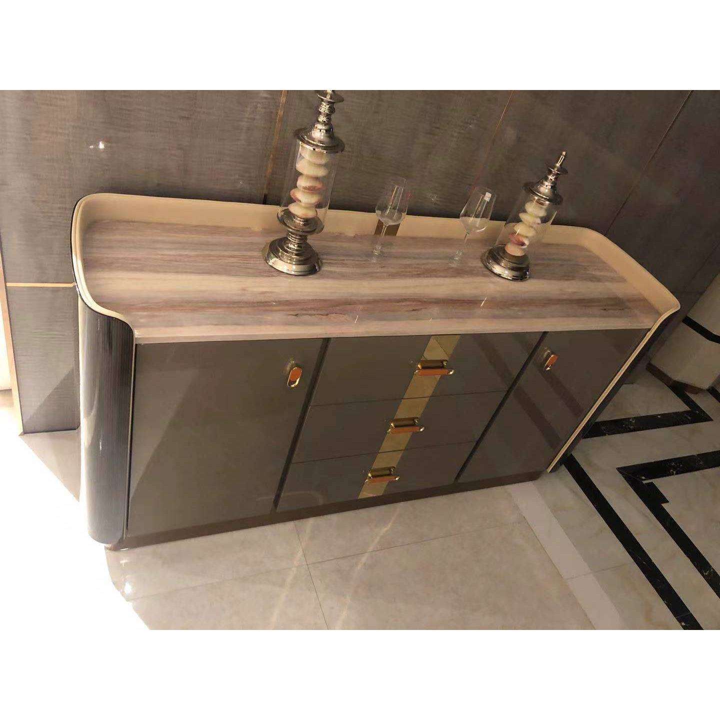 现代简约极简风意式轻奢餐边柜入户玄关柜餐边柜厨房家用时尚现代