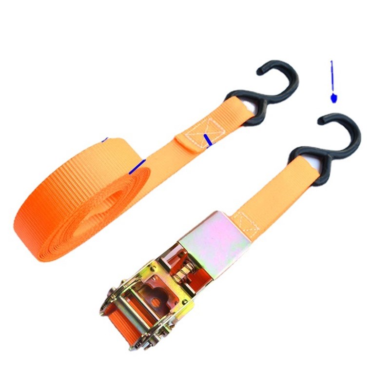 宁波索具厂供应25MM箱包收紧绳 束口袋包装S钩 涤纶行李绑带