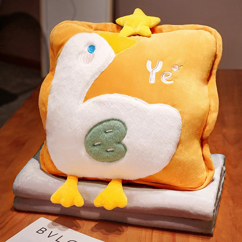 抱枕被子两用办公室毯子小毛毯枕头二合一冬季法兰绒车载车用