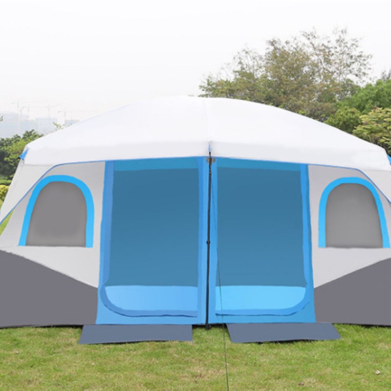 帐篷户外两室一厅双层防晒野外多人露营大帐篷沙滩便携式遮阳防蚊