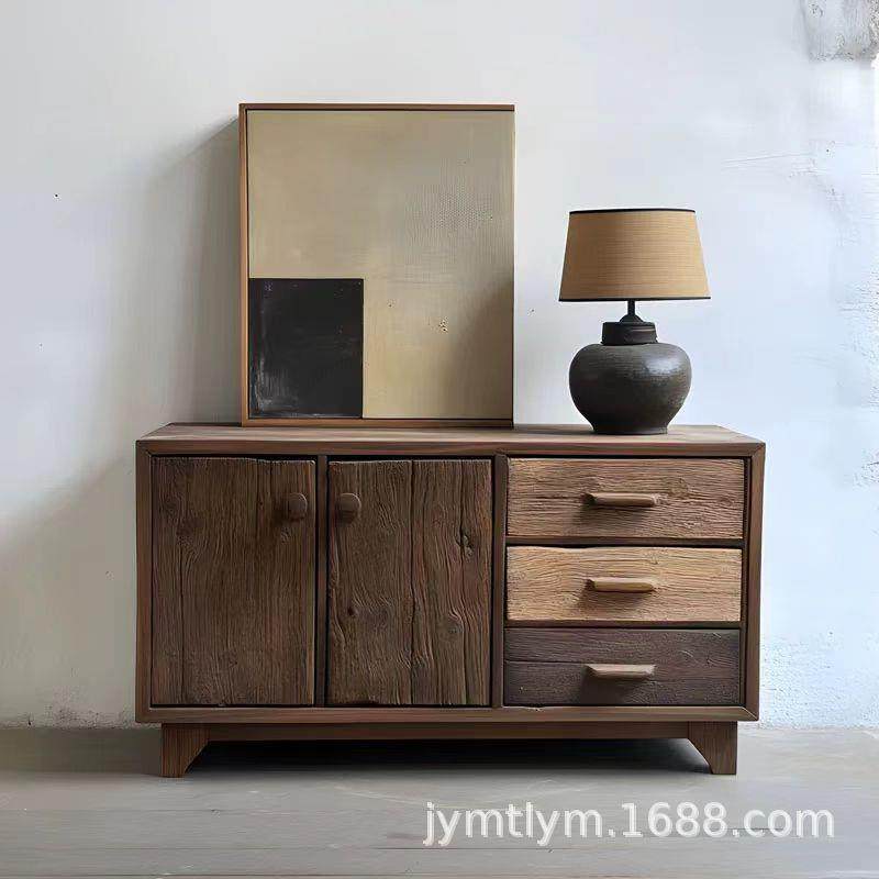 老榆木家用客厅餐边柜玄关抽屉柜榆木家具斗柜新中式卧室收纳柜,3C数码配件,USB灯,淘宝优惠券,粉丝福利购,淘宝优惠卷