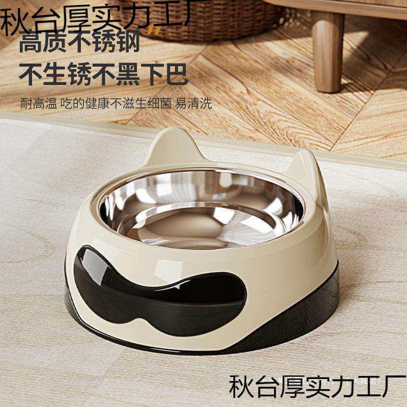 宠物碗狗碗猫碗不锈钢狗食盆泰迪小狗狗饭碗猫咪吃饭双碗用品