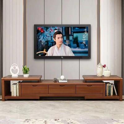 实木电视柜新款橡木简约可伸缩家用高端时尚客厅多功能地柜影视柜
