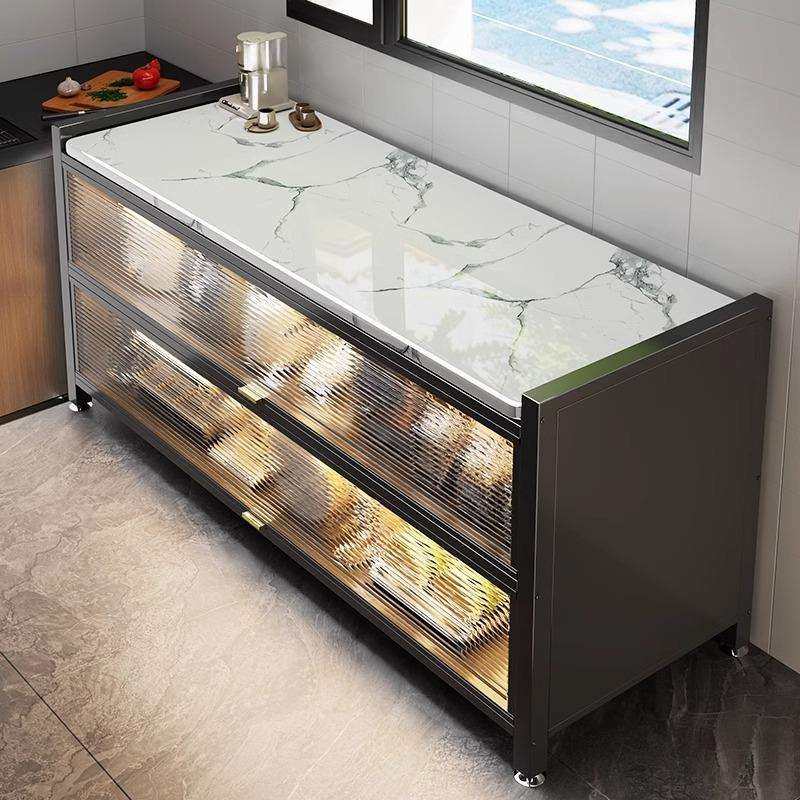 厨房置物架落地多层岩板收纳柜多功能微波炉烤箱切菜家用储物柜子,电子元器件市场,其它元器件,淘宝优惠券,粉丝福利购,淘宝优惠卷